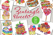 Zentangle cakes, a Healthcare Illustration by Watercolor fantasy (Thumbnail 1 of 6)