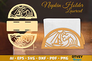 Beach Sunset Napkin Holder Lasercut, an Object Graphic by OTVEY DESIGN (Thumbnail 12 of 13)