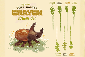 Soft- Crayon Brushes for Procreate
