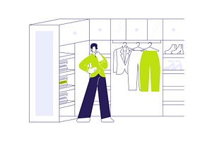 Custom walk-in closet abstract, an Object Illustration by Visual Generation