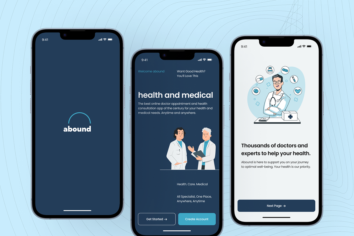 Abond-Medical App UI Kit, an UI Kit Template by Digibulbo (Photo 3 of 8)