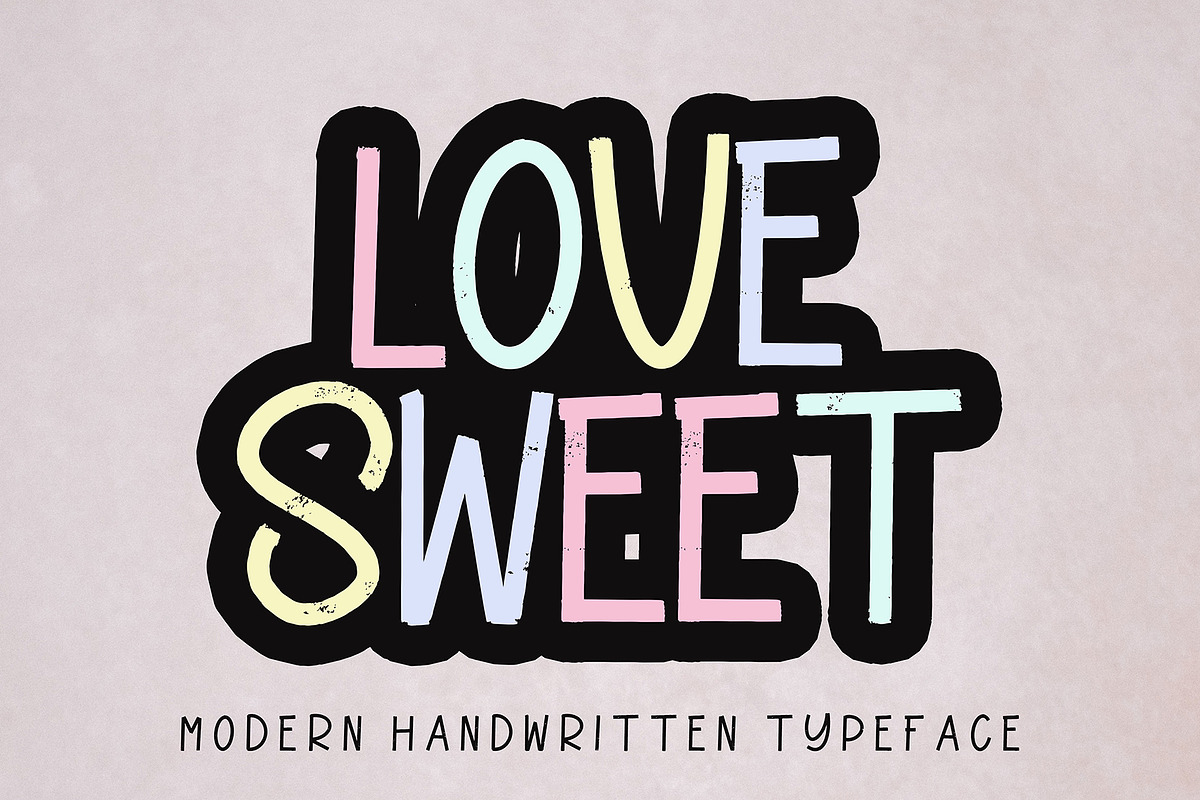 Love Sweet, a Slab Serif Font by pineungtype (Photo 1 of 6)