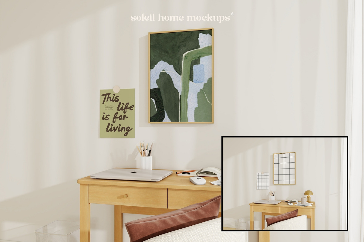 NEVA | Cozy Office Frame Mockup Set, a Household Mockup by SoleilHomeMockups (Photo 6 of 11)