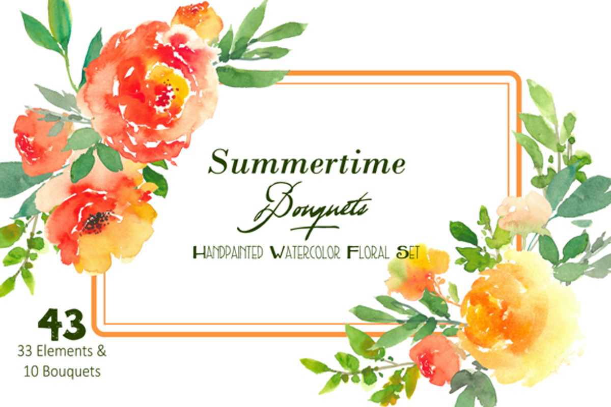 Summertime Bouquets - Watercolor Flo, an Illustration by SmallHouseBigPony (Photo 2 of 6)