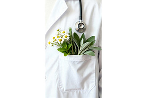 White coat pocket filled with fresh, a Health & Medical Photo by tilialucida