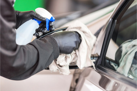 Hand with cloth cleaning the car, a Person Photo by david.herraez.calzad