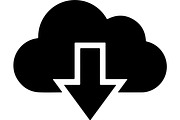 Cloud Download Silhouette, a Technology Illustration by abu67222 (Thumbnail 6 of 13)