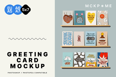 A5/A6/B6/5x7 greeting card mockup, a Packaging Mockup by MCKP*ME