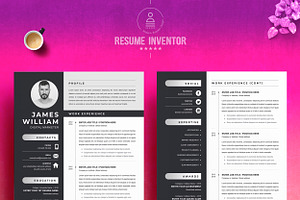CV Resume Template Design With Photo