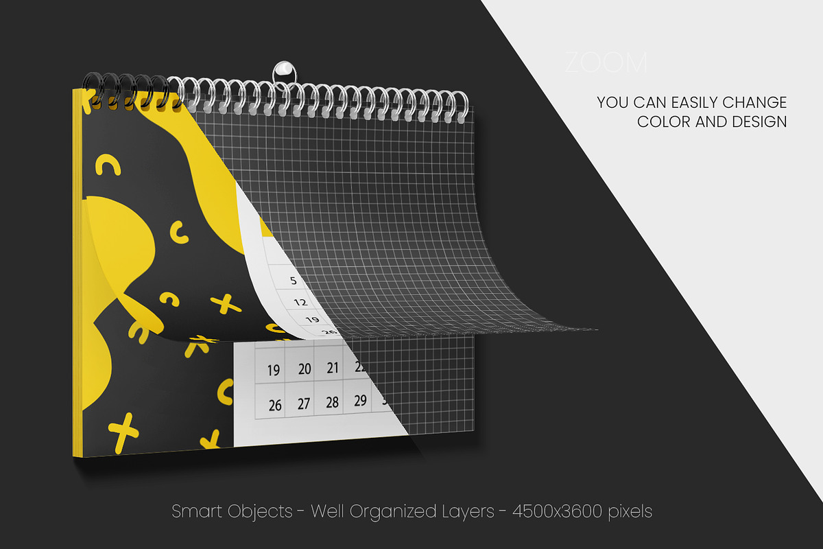 Wall Calendar Mockup Set, a Print Template by Graphic Bird (Photo 2 of 10)