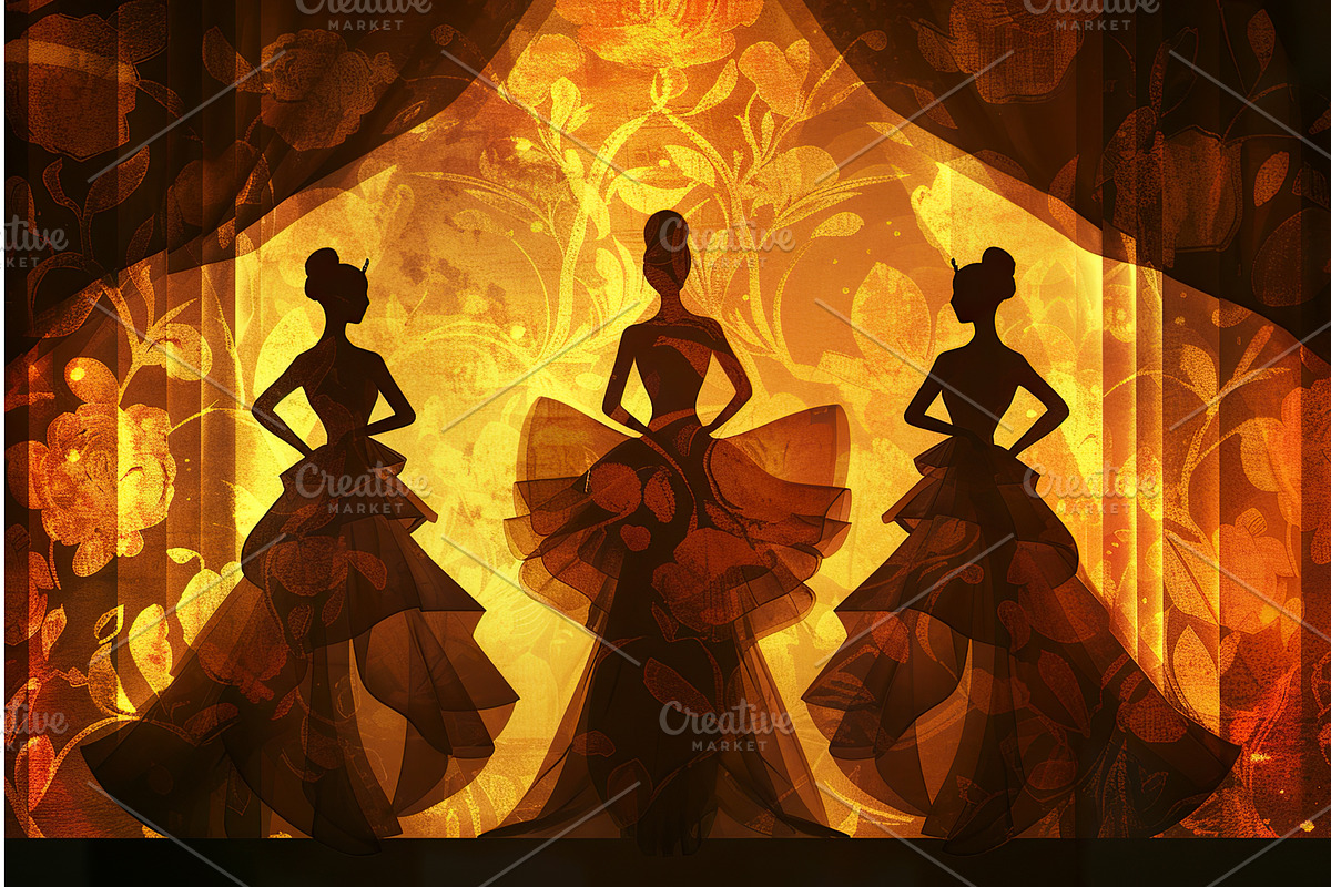 Elegant silhouettes of women on, an Object Illustration by Lermont51