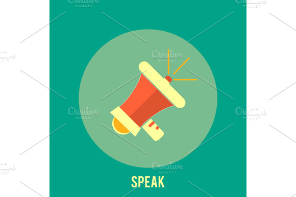 Icon of megaphone. Speak concept preview 3