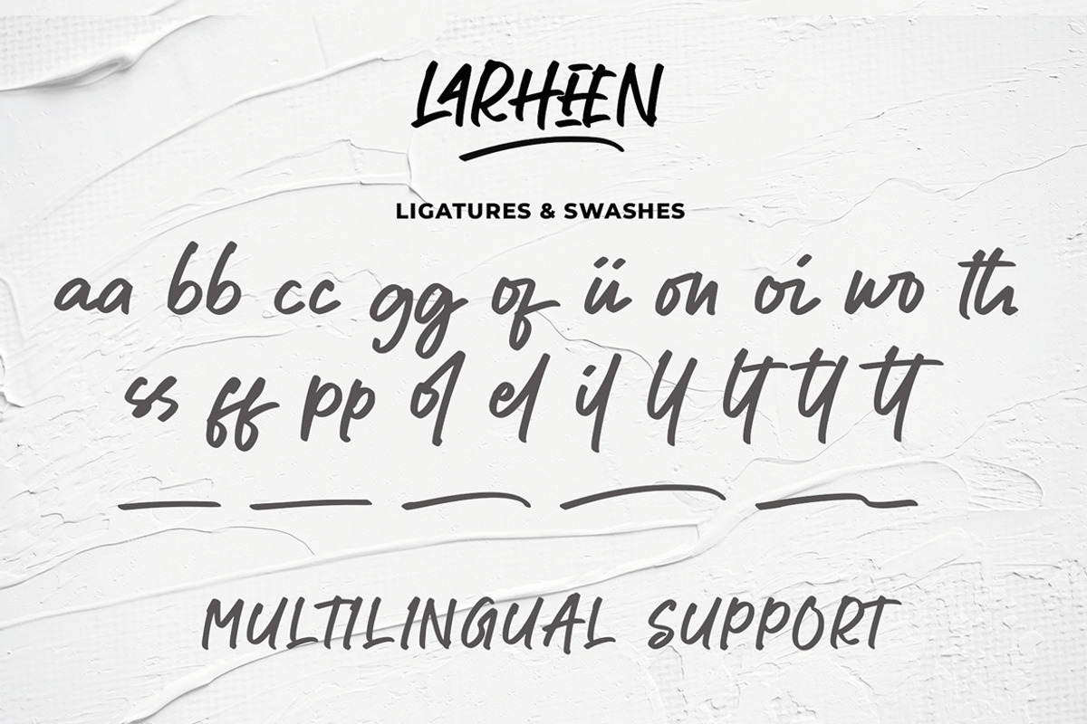 Larheen, a Handwritten Font by Suza Studio (Photo 11 of 12)