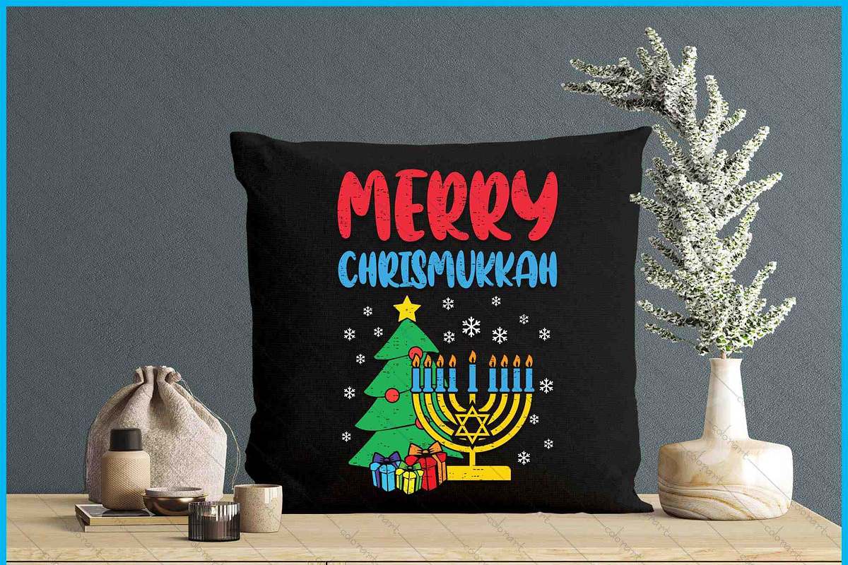 Holiday Merry Chrismukkah SVG PNG, an Object Graphic by Creativeusart (Photo 4 of 4)