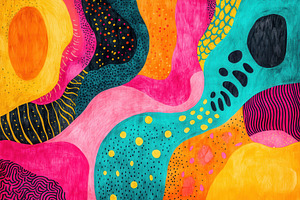 Abstract colorful artwork vibrant sh, a Photo by Pixeness Studio