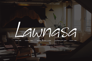 Lawnasa - Aesthetic Font, a Handwritten Font by Iqsiart Studio