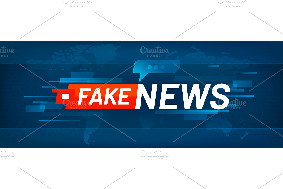 Fake news banner disinformation, a Technology Illustration by Vector Tradition