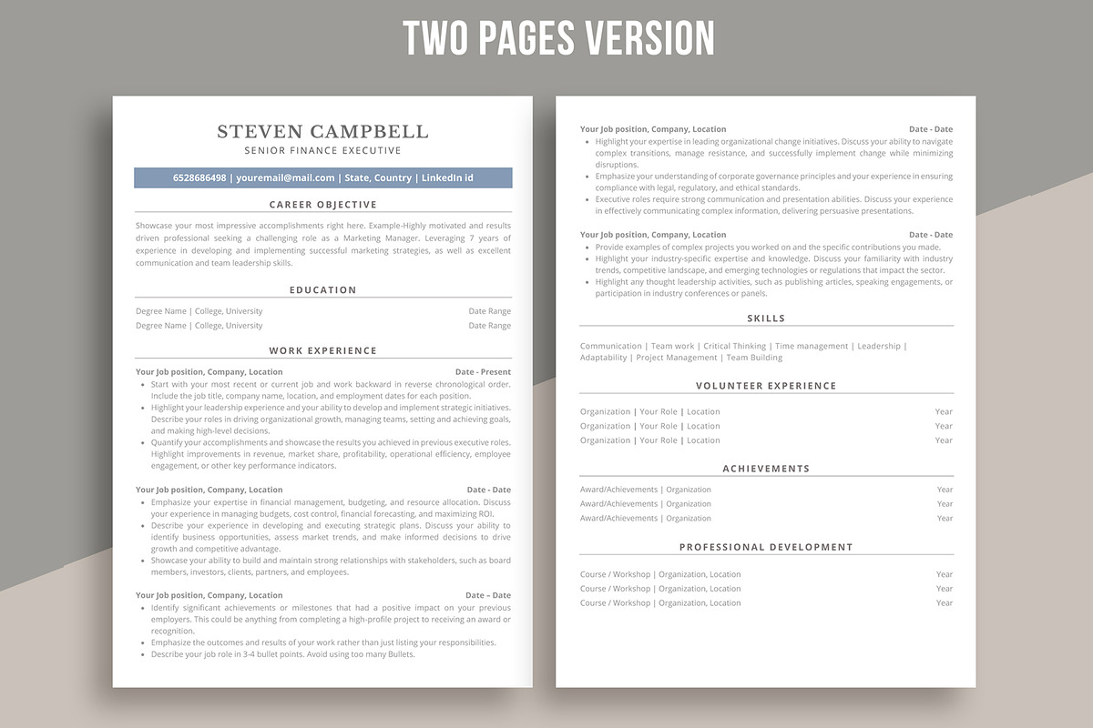 ATS friendly Resume Template word, a Resume Template by aivos (Photo 3 of 7)