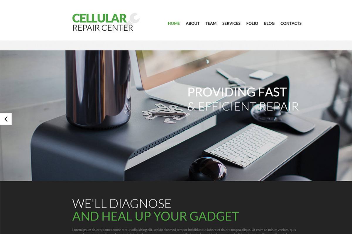 Repair Center WordPress Theme, a WordPress Template by Zemez (Photo 1 of 5)