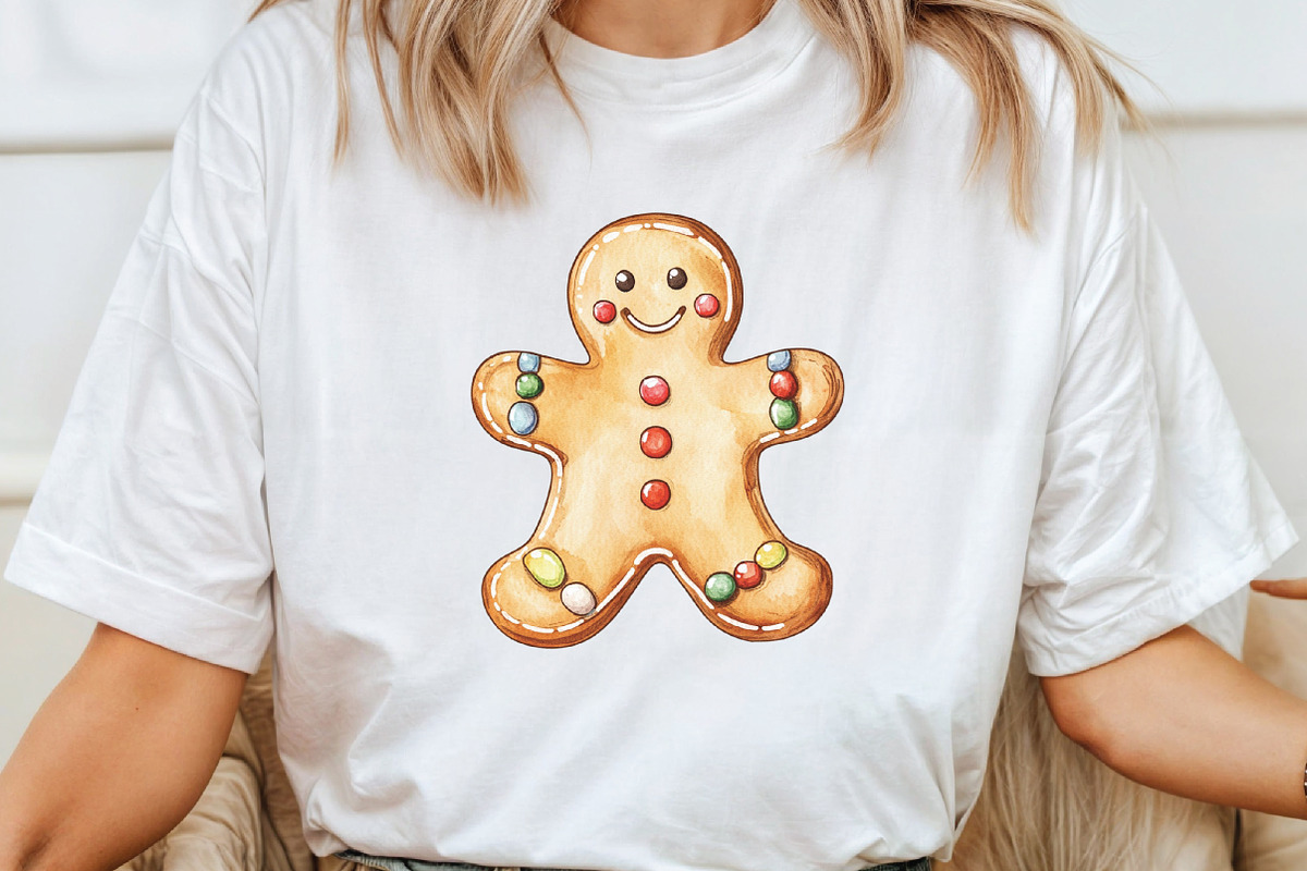 Christmas Gingerbread Man Cookie, an Illustration by CraftArtStudio (Photo 4 of 6)