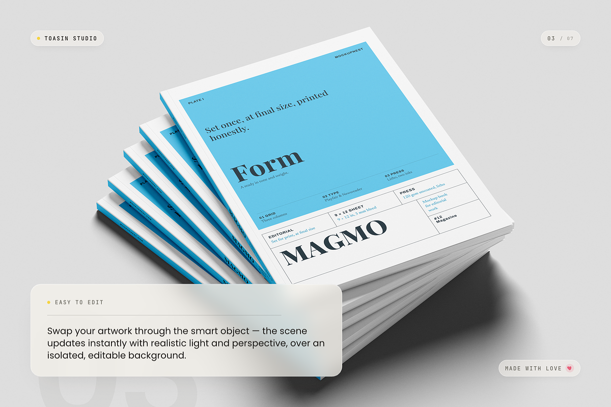 Fashion 9x12 Magazine Mockup, a Books & Magazine Mockup by Toasin Studio (Photo 3 of 7)
