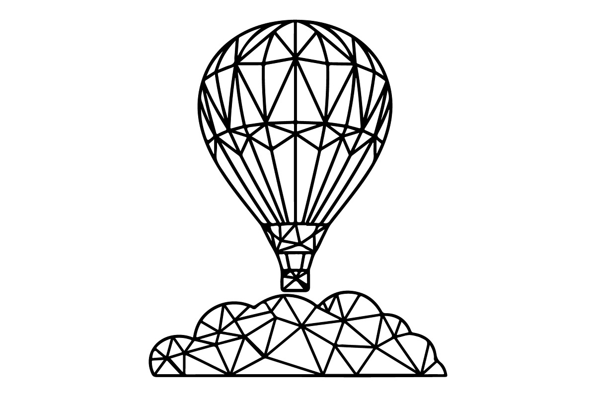 Hot Air Balloon Silhouette Bundle, an Object Illustration by Gaye Art (Photo 13 of 31)