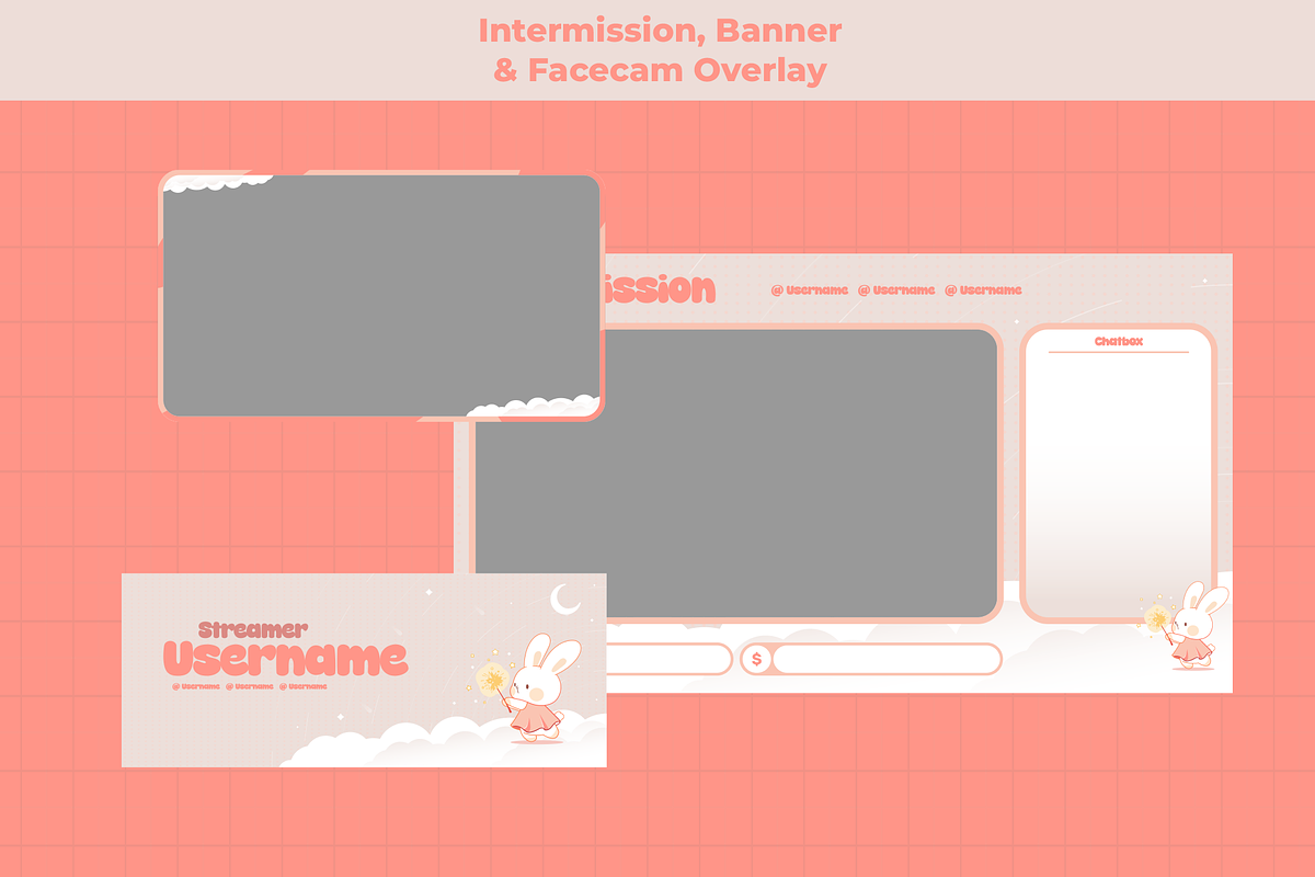 Cute bunny theme overlay stream, a Design Template by Mhagi27 (Photo 4 of 5)