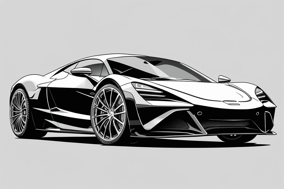 Fast Sport Car Outline Set, an Illustration by jahid234 (Photo 9 of 9)