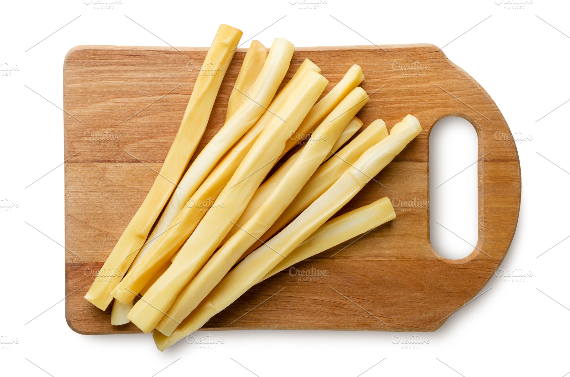 Suluguni cheese sticks on a wooden, a Food & Drink Photo by innakreativ