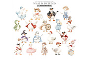 Silly Goose Spring Watercolor, an Illustration by CharmClipart (Thumbnail 3 of 6)
