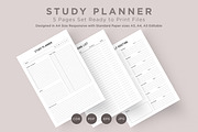 Study Planning Pages Set V-04, a Stationery Template by shahsoft (Thumbnail 1 of 3)