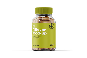 Pills Jar Mockup