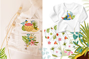 Summer time, Tropical clipart, a Decorative Illustration by Usis (Thumbnail 6 of 13)