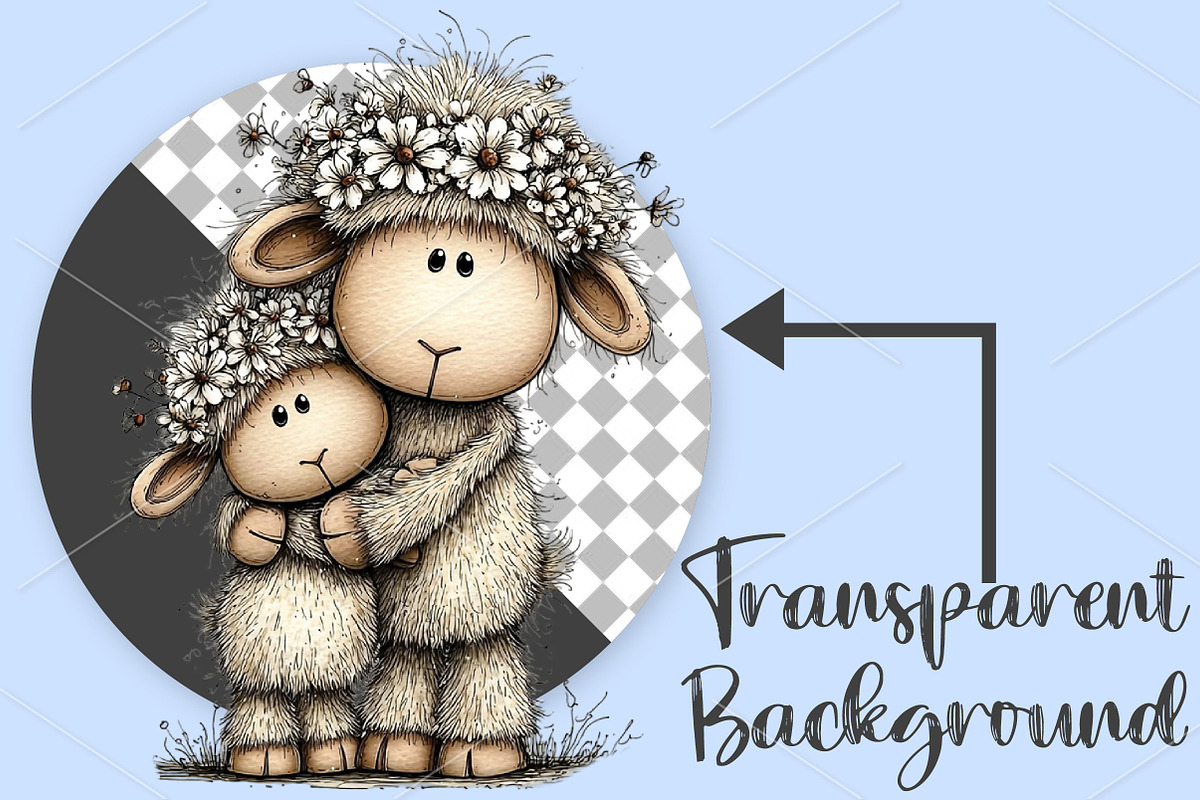Whimsical Mother's Day Animals PNG, a Seasonal Illustration by Canvas Craft (Photo 2 of 7)