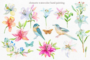 Lilies watercolor set, an Illustration by MitrushovaArt (Thumbnail 13 of 14)