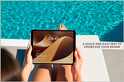 Woman Holding a Tablet Mockup PSD, an iPad Mockup by Bruno's Shop (Thumbnail 2 of 4)