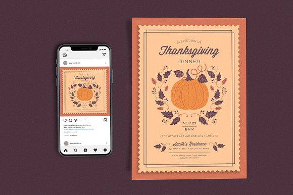 Thanksgiving Dinner Pumpkin Orange preview 5