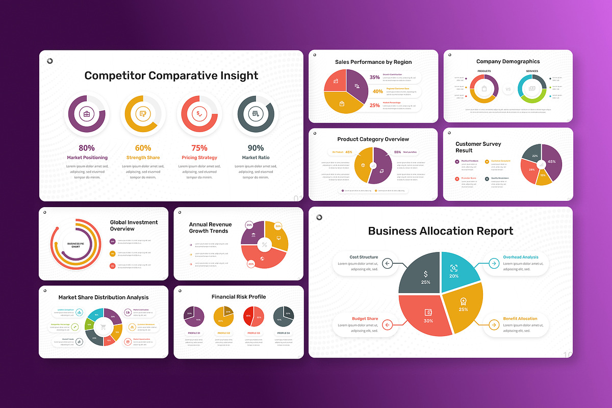 Pie Chart Data Visualization PPT, a Presentation Template by Antstheme (Photo 4 of 4)