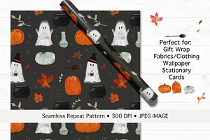 The Little Ghosts Halloween Seamless