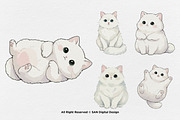 15 Bundle Watercolor Big Cat White, an Animal Illustration by Morspective (Thumbnail 6 of 8)