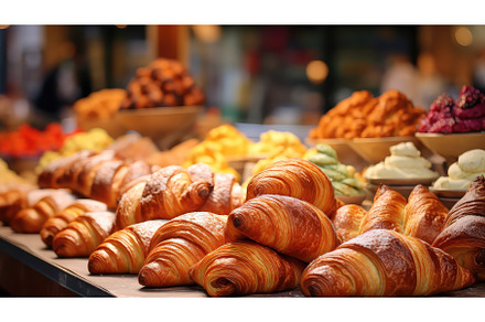 brunch background croissan food ai, a Background Photo by pikepicture