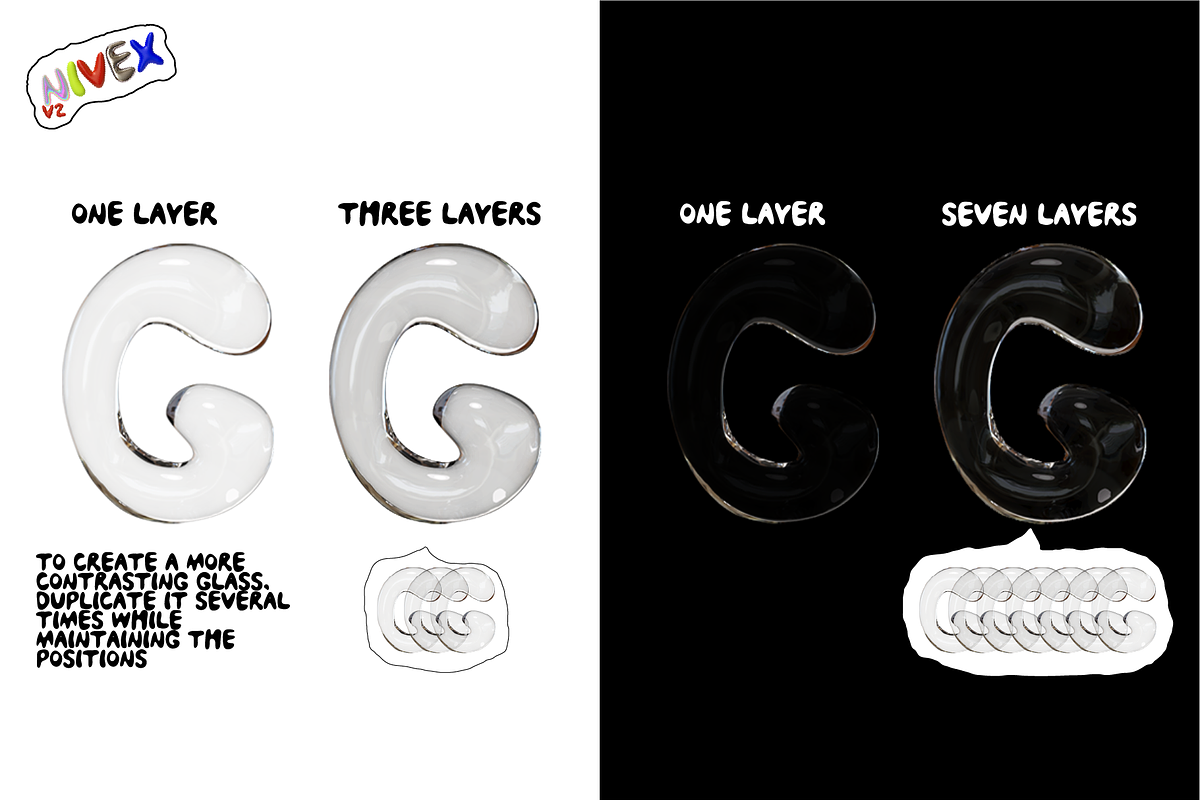 NIVEX V2. 3D OTF SVG Font Realistic., a Symbol Font by Luxfont (Photo 10 of 13)