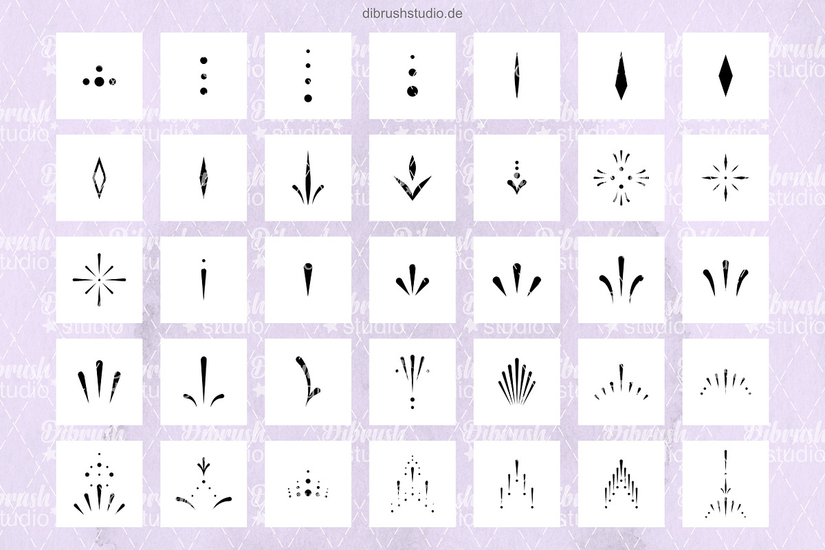 Procreate Tiny Ornament Tattoo Stamp, a Brush Add-On by DiBrush Studio (Photo 4 of 5)