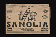 SANOLIA - HAND DRAW TYPEFACE, a Handwritten Font by AROKA (Thumbnail 1 of 11)