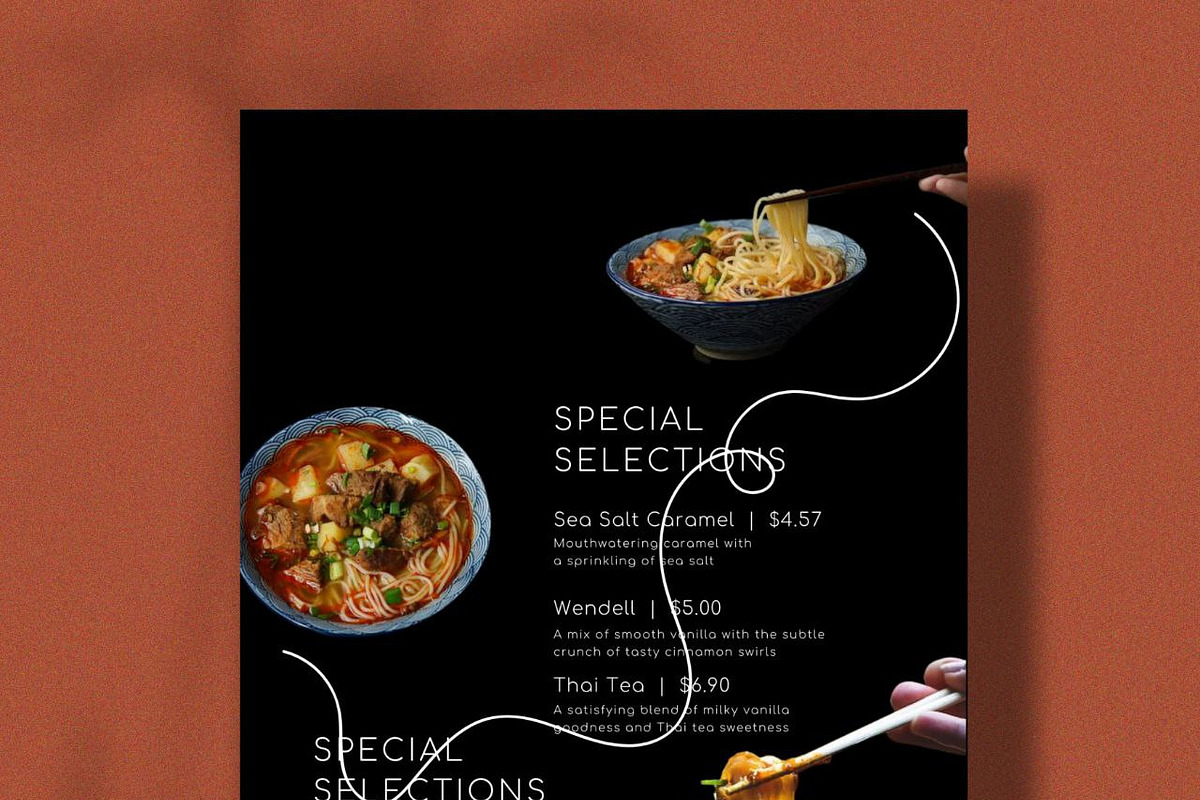 Menu design, a Magazine Template by AI Goddess Creations