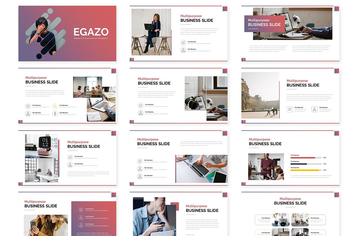 Egazo - Keynote Template, a Presentation Template by AQR Studio ...
