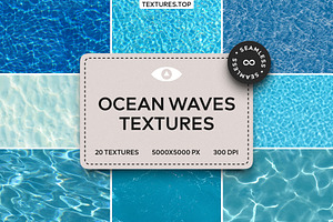 20 Seamless Ocean Waves Texture Pack