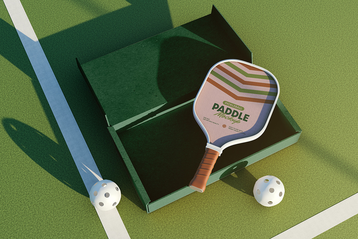 Pickleball Paddle Mockup, a Mockup by Rahardi Creative (Photo 4 of 4)