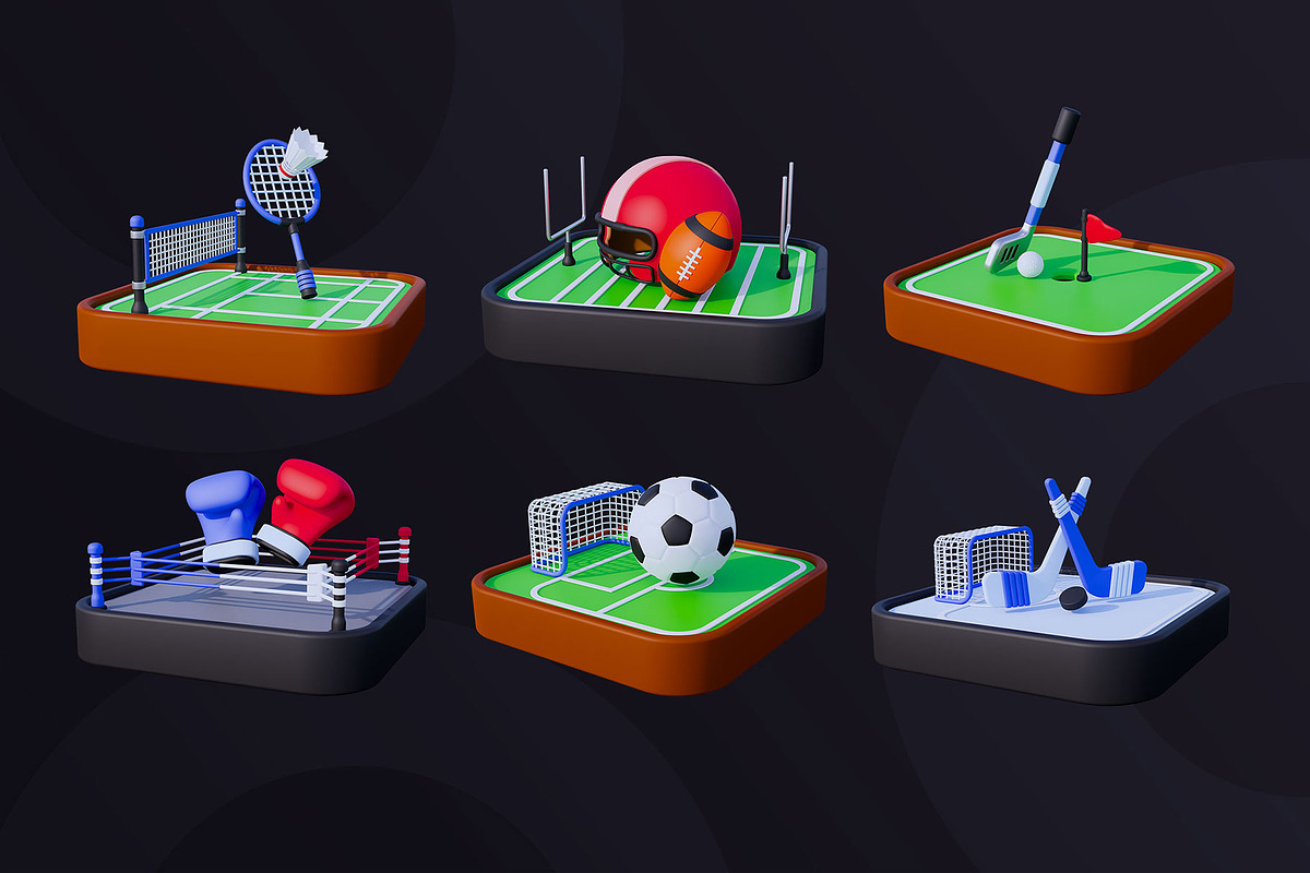 Sport and Game 3D Icon Pack #4, an Object 3D Model by deviapuspitasari2 (Photo 2 of 2)