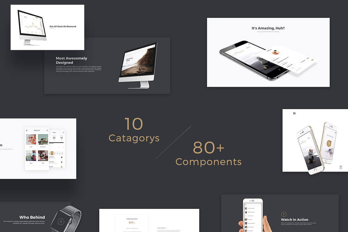 Noon UI Kit - App Landing, an UI Kit Template by UIMint